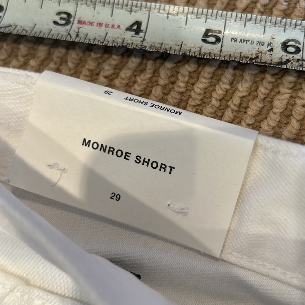 NWT 7 FAM high waist Monroe white shorts cut off denim - Picture 15 of 15
